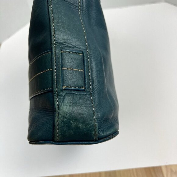 Vintage Relativity Green‎ Leather Hobo Bag Shoulder Purse Boho Chic Summer Vibes - Picture 11 of 12